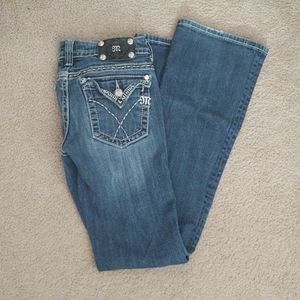 Like new MissMe boot cut jeans size 27